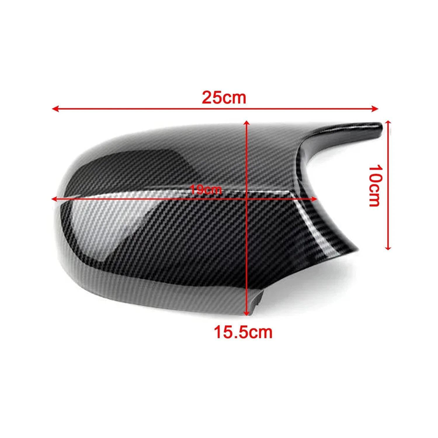 1 Paar Carbon Pattern Spiegelkappen Auto Rückspiegel Kappe Rückspiegelgehäuse für BMW 1 3 Series E87 E81 E82 E90 E91 E92 E93 LCI 2008-2015