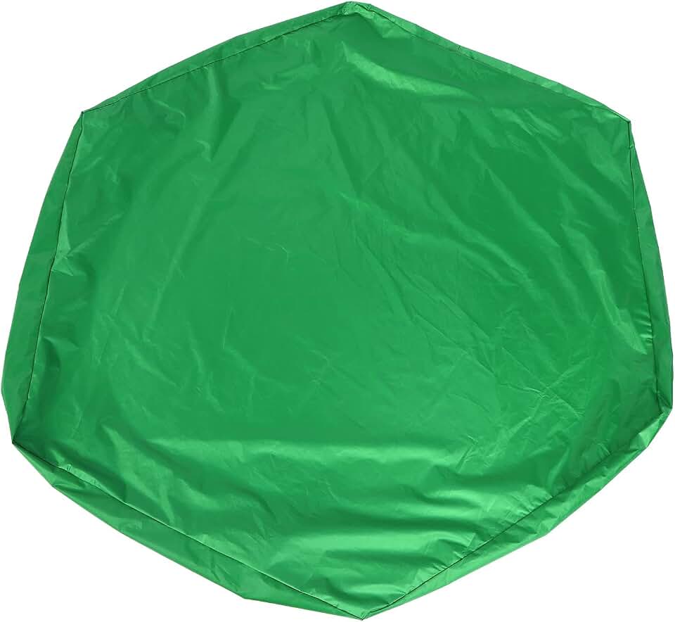 Capa de Caixa de Areia, Capa de Piscina Hexagonal à Prova d'água Com Cordão para Caixa de Areia 55,1 X 47,2 pol. (Verde)