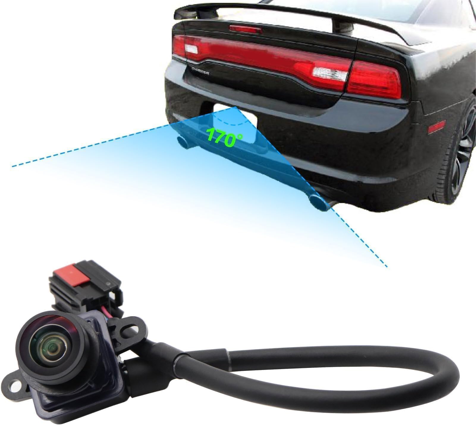 FZJDSD Rear View Backup Camera Compatible with Chrysler 300 2011-2014 Compatible with Dodge Charger 2011-2014 56054058AE 56054058AF 56054058AG 56054058AH 56054058AD