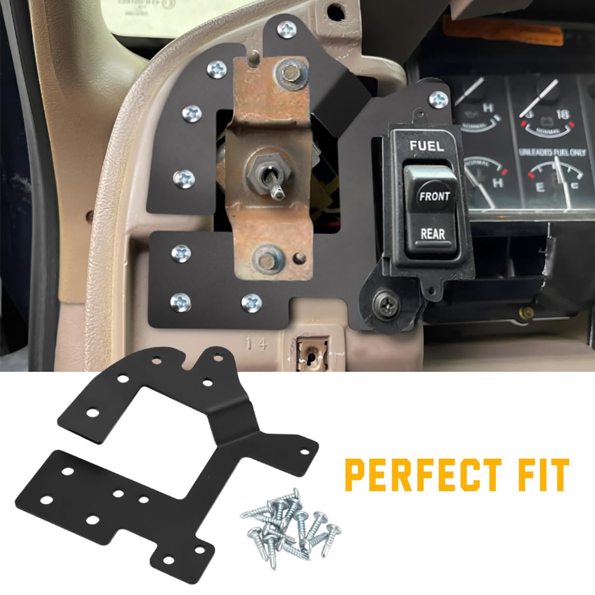 Back Window & Dual Fuel Tank Switch Repair Bracket For 1992-1997 Ford F-Series & Bronco