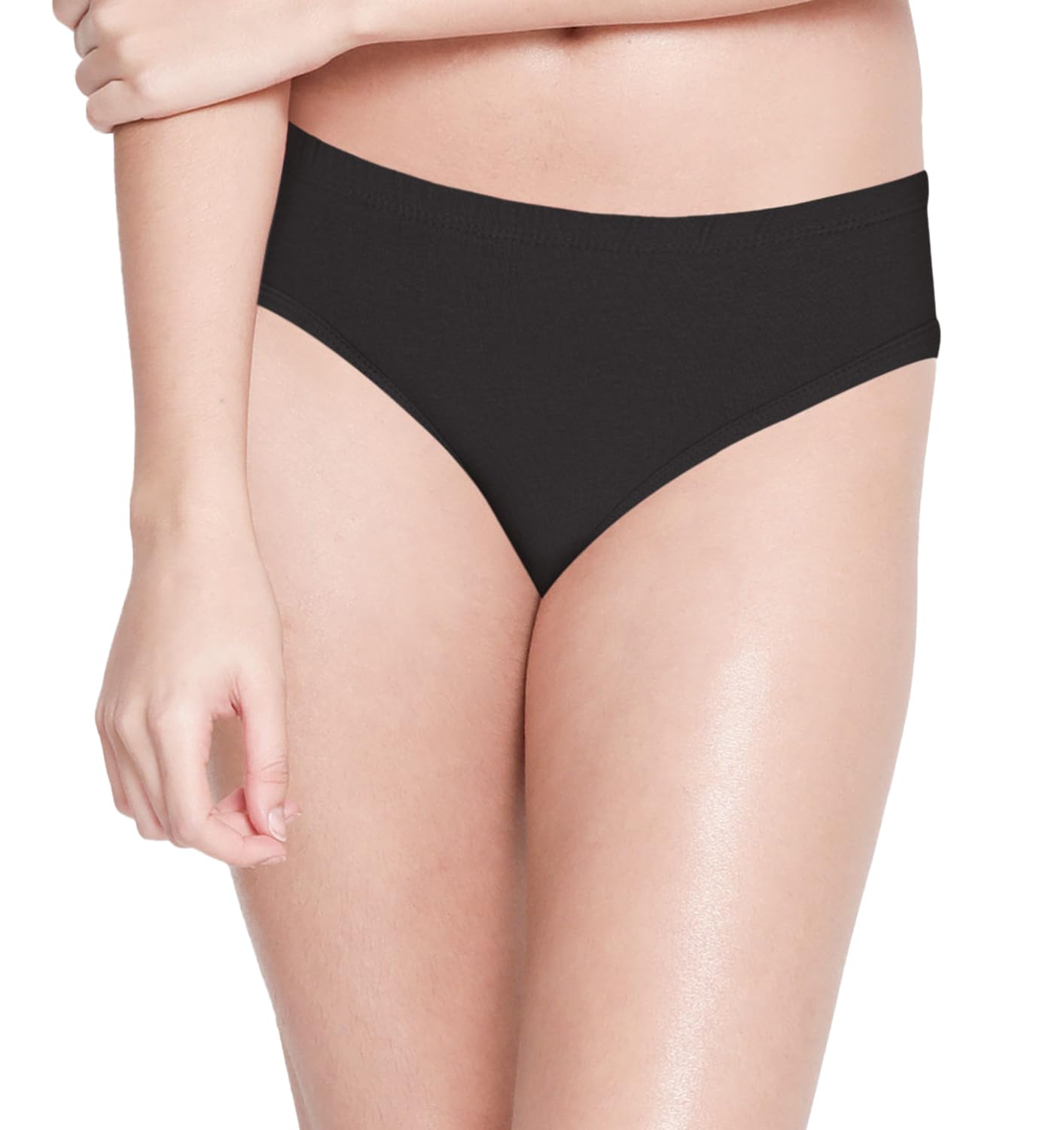 medium coverage solid bikini panty