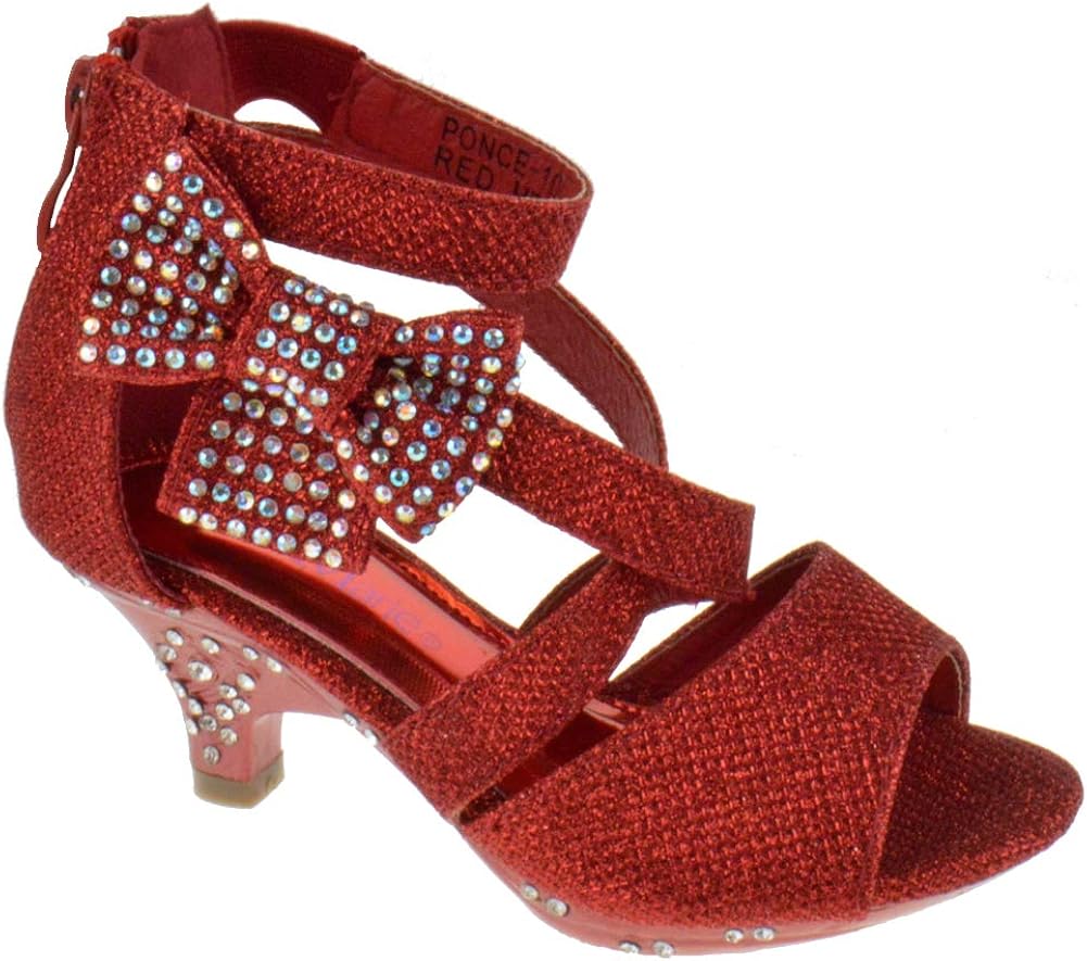 girls red dress sandals