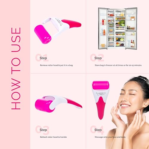 Miniatura 7 de Elizabeth Mott Rodillo de hielo para rostro y ojos, masajeador facial refrescante para reducir la hinchazón, bolsas debajo de los ojos y la