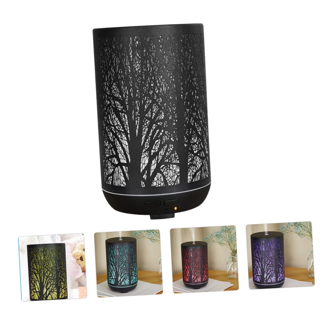 Umidificatore e Diffusore di Aromi 300ml in Ferro Nero Funzione Timer e Protezione da Mancanza D'acqua per Camera da Letto e Sala da Pranzo
