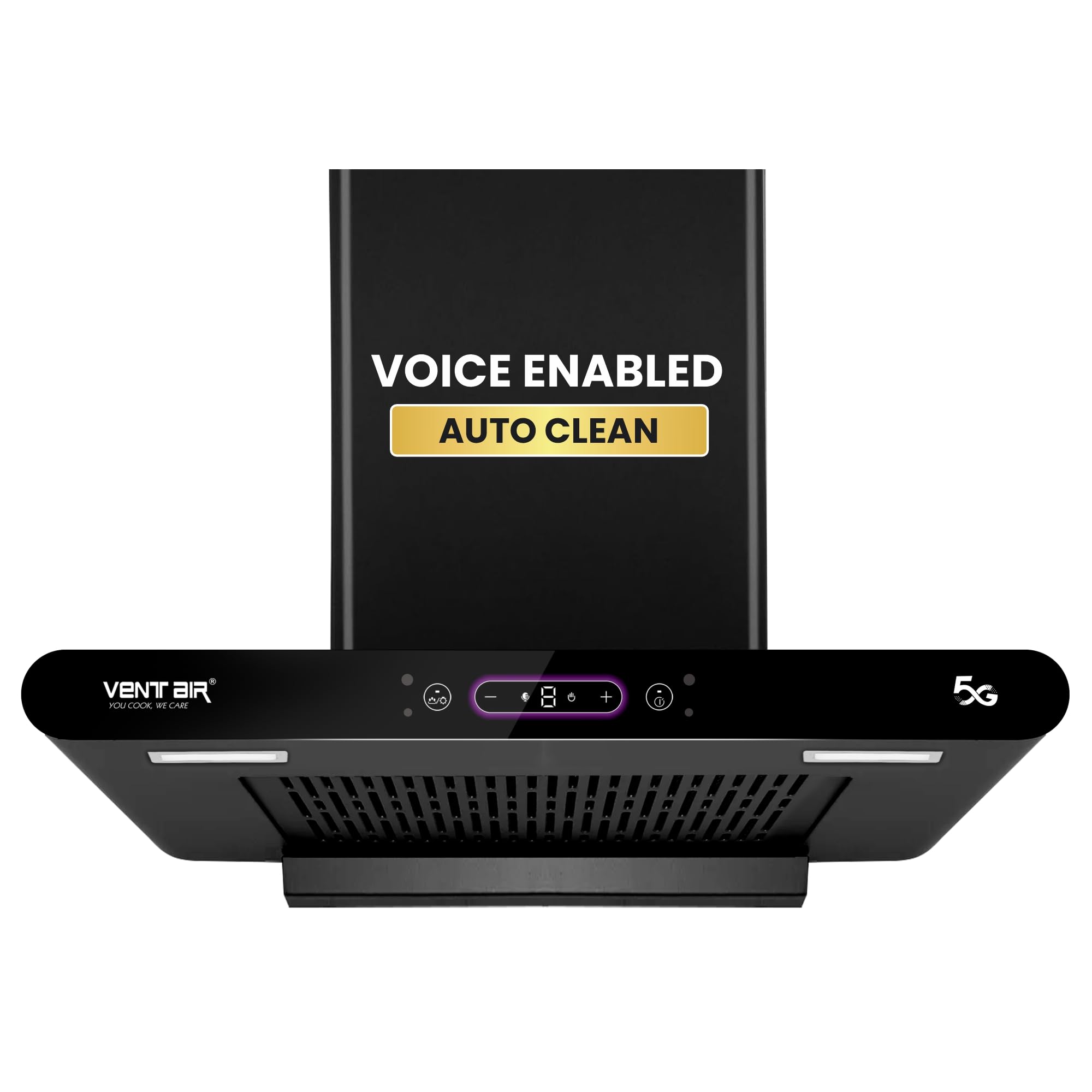 Ventair 60 cm Voice Enabled 1400 m3/hr Smart Autoclean Kitchen Chimney (Ruby 5G 60, Voice Enabled, Motion Sensor, Made in India, 11° Filterless with Metallic Oil Collector, T Shape, Black)-image-15