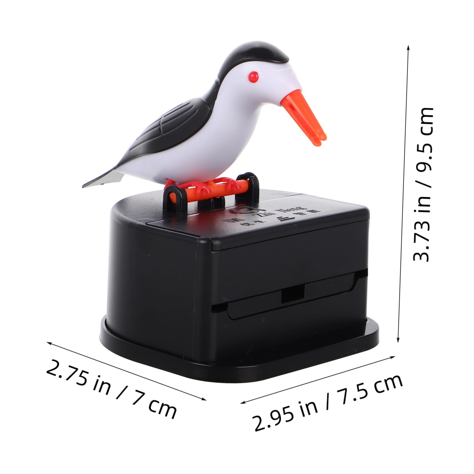 Unomor Toothpick Holder Bird Toothpick Dispenser Woodpecker Toothpick Dispenser Cotton Swab Dispenser Tooth Pick Holder Toothpicks Tooth Picks Medicine Kit Cute Kitchen Decor Black Wooden