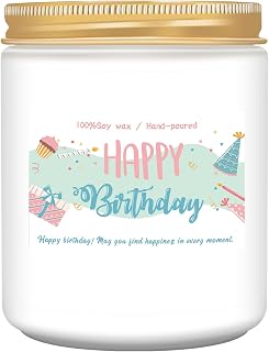 Happy Birthday Candles Gifts for Women Men,Lavender Scented Candles for Woman,Sister Birthday Gifts for Mom Dad Husband Birth Day Gift for Women,Grandma Birth Day Gift for Her