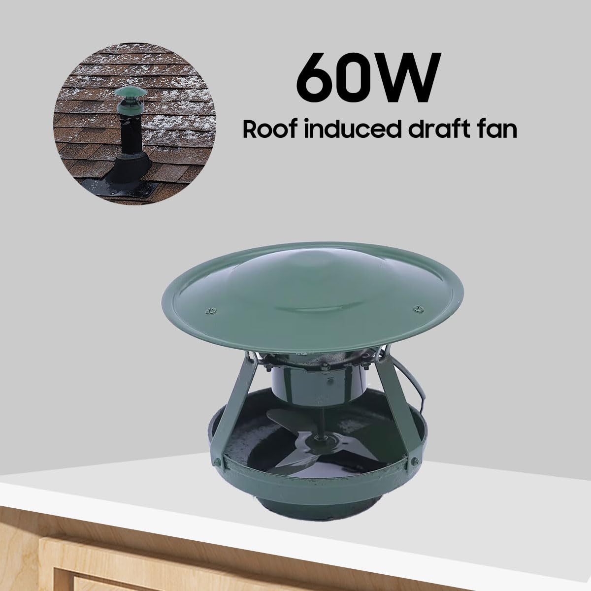 Extracteur Ventilateur Cheminée,60W Extracteur De Fumée De Cheminée, Machine à Fumée Déchappement Domestique,Aspirateur de Fumée de Cheminée pour Cheminée, 2800 r/min
