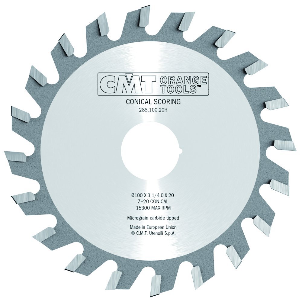 CMT Industrial Conical Scoring Blade - 120mm 4-47/64 Inch 20 Teeth 20mm Bore