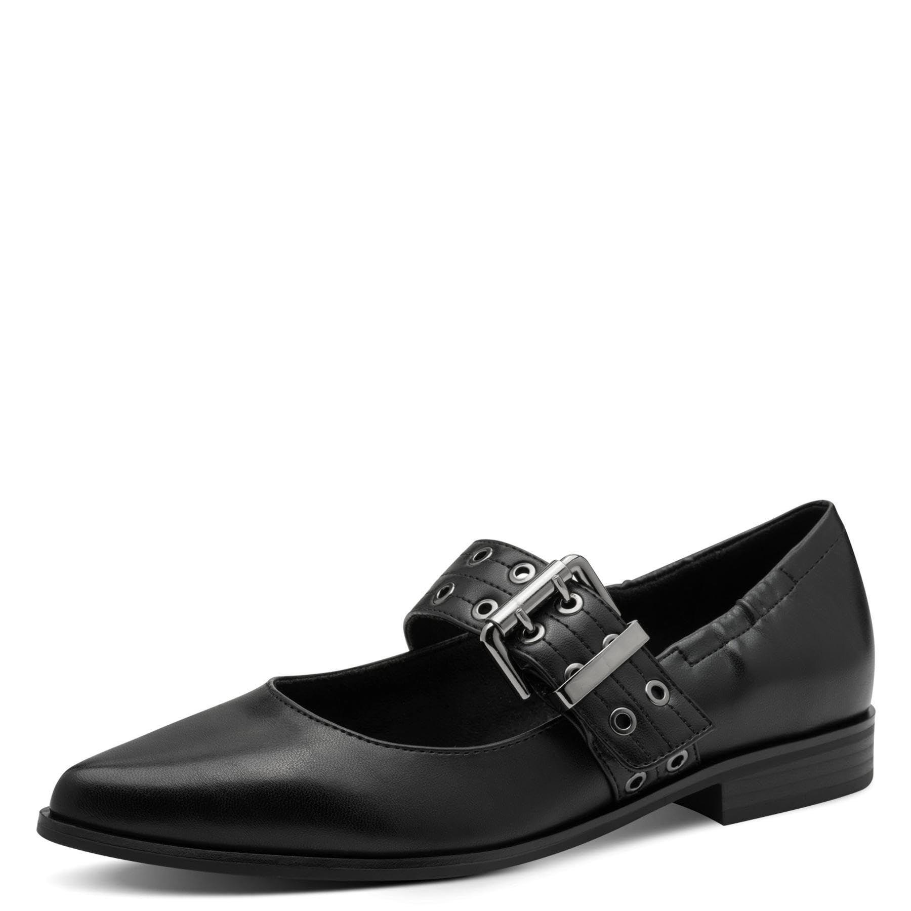 MARCO TOZZI Women's 2-22128-45 Ballet Flats, Black, 40 EU, Black, 8 UK