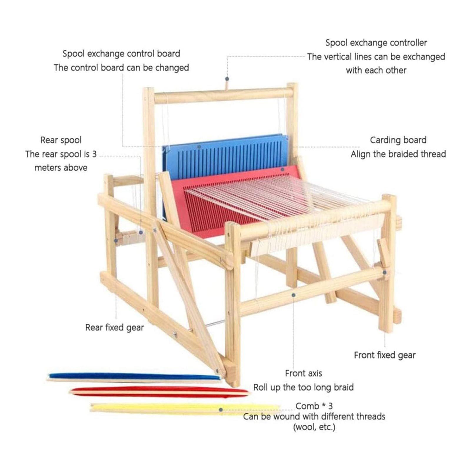 Telaio a Maglia a Mano Fai-da-Te, Set di Telai in Legno, Tessitura Multipla in Legno Giocattoli Intellettuali per Adulti per Adulti Dilettanti