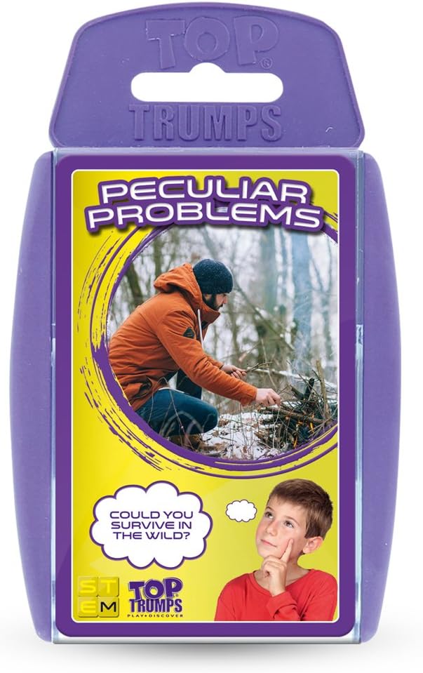 Top Trumps Card Game Peculiar Problems - Family Games for Kids and Adults - Learning Games - Kids Card Games for 2 Players and More - Kid War Games - Card Wars - for 6 Plus Kids