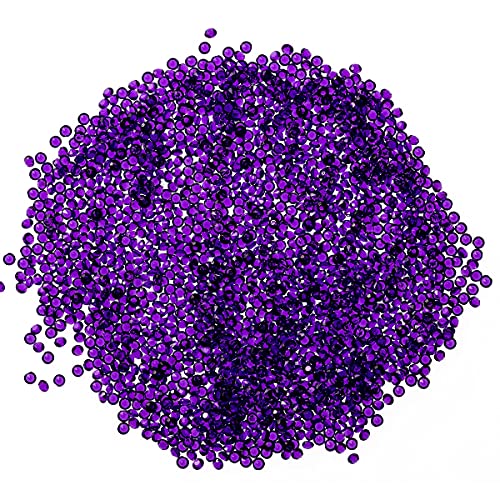 Trimming Shop Purple 4000pcs Bling Diamond Wedding Table Scatters Acrylic Crystals Rhinestones Confetti for Table Centerpiece Birthday Party Table Decoration Vase Filler Beads, 2.5mm
