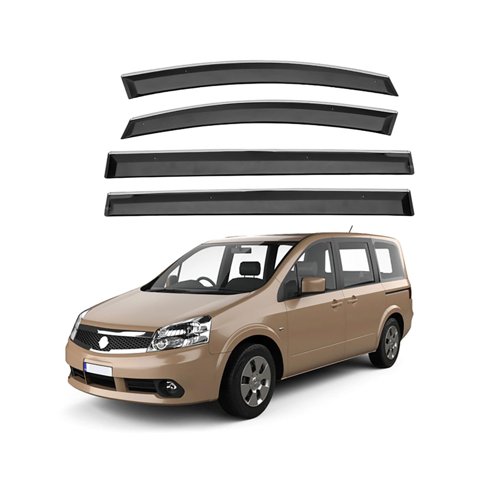 Auto Deflectores Viento, Compatible con Nissan Lafesta 2011-2017, 4 Piezas Derivabrisas De Aire Cortavientos Protector Ventanas Laterales