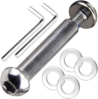 OTFAITP M8 8mm x 28mm-86mm 8.8 Grade Carbon Steel Axle Allen Screw Bolt Set for Front Rear 2 3 4 Wheel Stunt Scooter Dash Teen/Adult Kick Scooter-800+lb Capacity