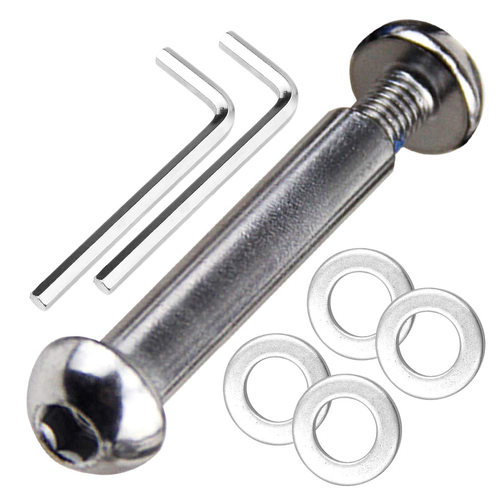 Perno de Eje Delantero y Trasero M8 8 mm x 28 mm-86 mm de Acero Carbono de Calidad 8.8 para Patinete Freestyle, Adolescente, Adulto, Capacidad de 800 kg