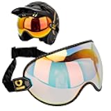 Retro Motorcycle Helmet Shield Bubble Visor, PC Goggles Lens Replacement Universal for 3/4 Open Face Full Helmet Bell Moto-3 (REVO Red)