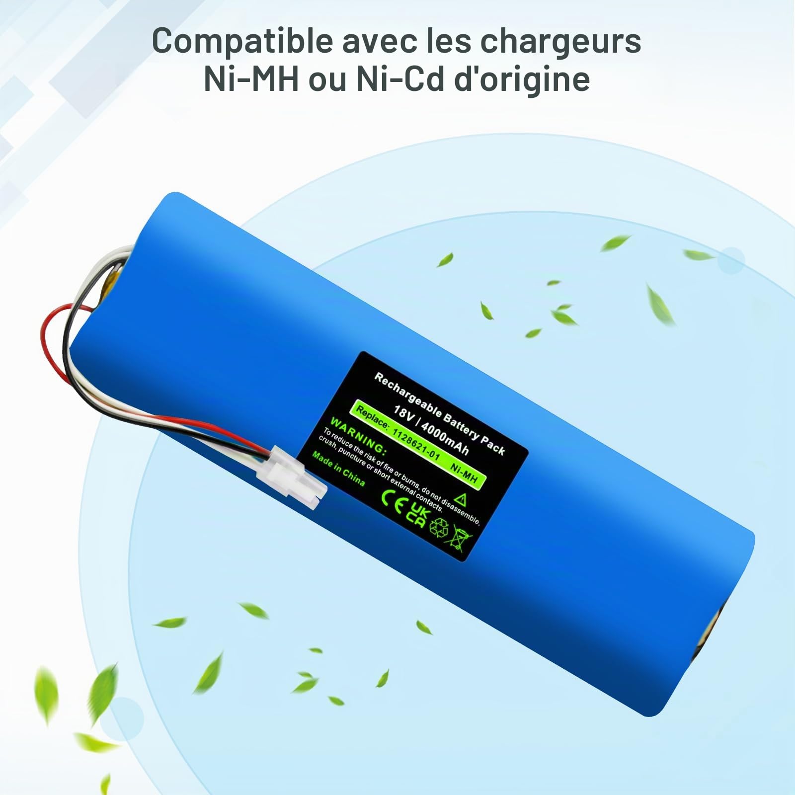 Batterie de rechange NI-MH 18 V 4000 mAh pour Husqvarna Automower 210AC, 210C, 220AC, 230ACX, 260ACX, G2 2004-2006, SH Solar Hybrid