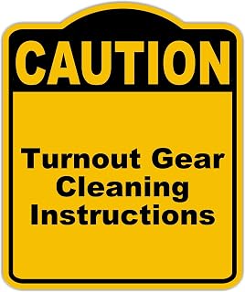 Turnout Gear Cleaning Instructions Caution Yellow Black Aluminum Composite Sign 8.5 x 10 inches