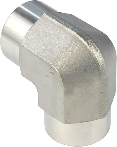 Miniatura 9 de HFS (R) Montaje de tubería de acero inoxidable 304, codo de 90 grados, 12 "NPT hembra x 12" NPT hembra