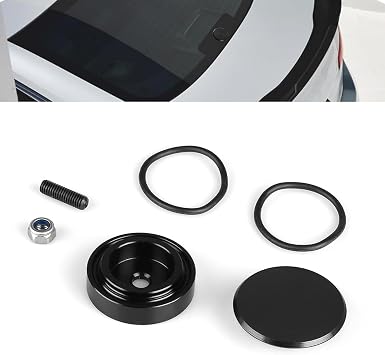 Car Wiper Plug, Rear Windshield Wiper Block Off Grommet Caps, Aluminum Rear Window Wipers Delete Plug Cover Kit, Universal Automotive Accessories for SUV, RV, Truck