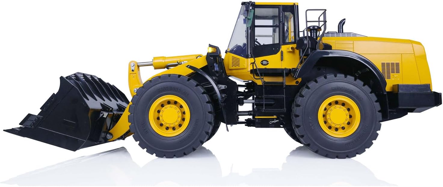 TOUCAN RC HOBBY 2Speed Metal 1/14 RC Hydraulic Loader WA480 Heavy Construction Machine Differential Lock Quick Coupler Fork Light Sound ST8 for Ages 14+