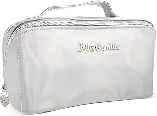 Juicy Couture Bolsa de maquillaje blanca Orga...