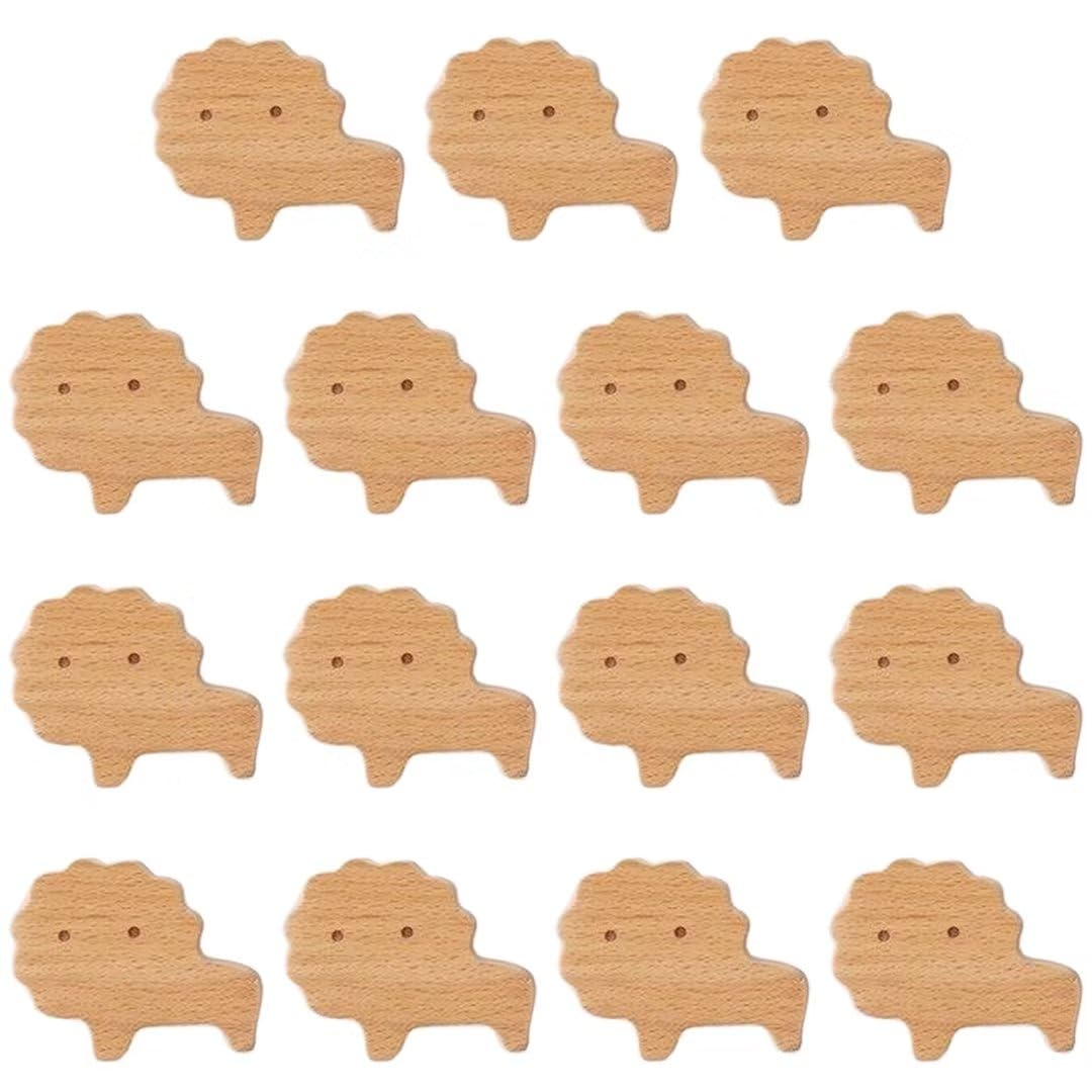 Set di 15 pomelli in legno naturale per armadietti, cassetti, armadi, bagno, guardaroba, mobili e decorazioni per la casa