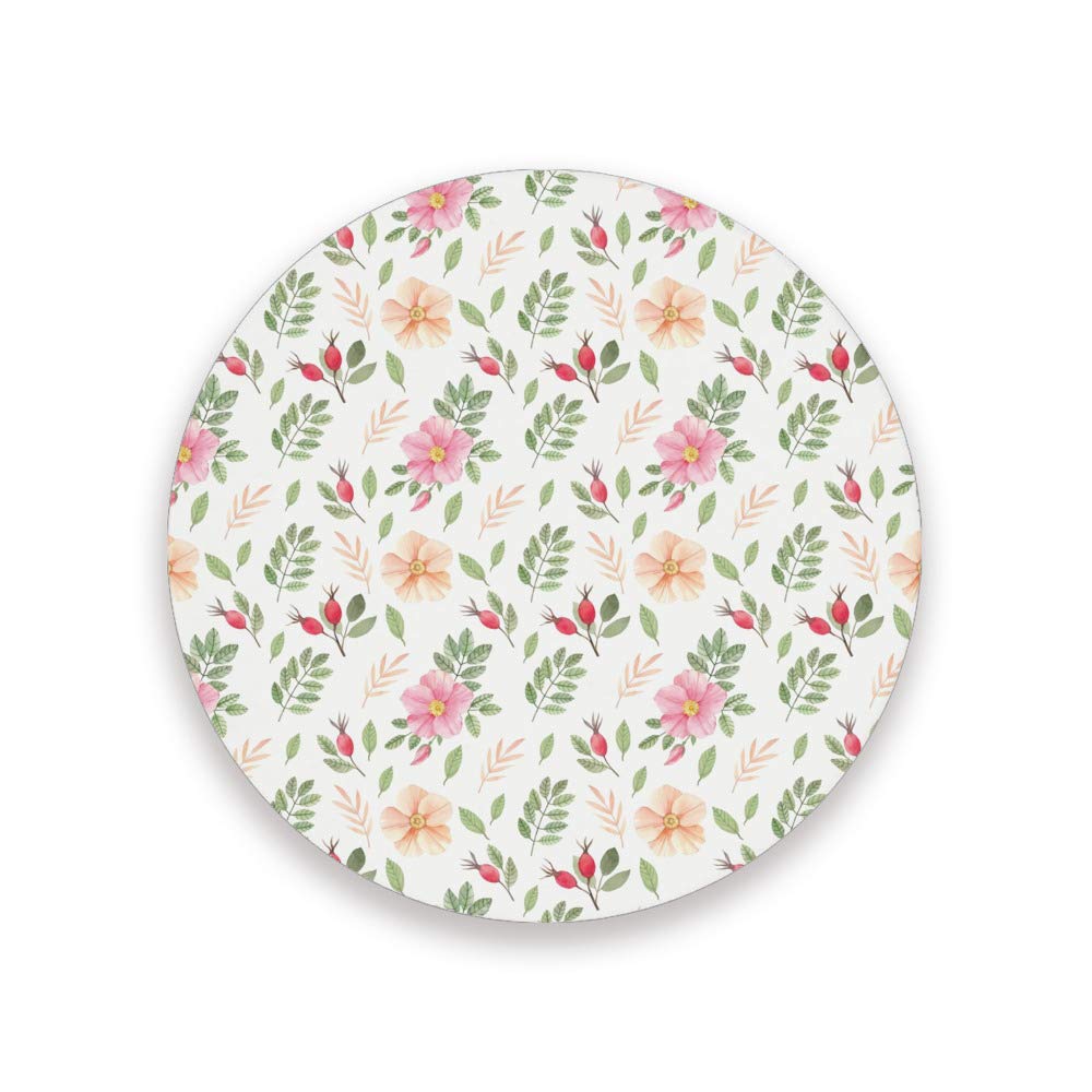 Dessous de verre céramique fleurs aquarelles vintage premium