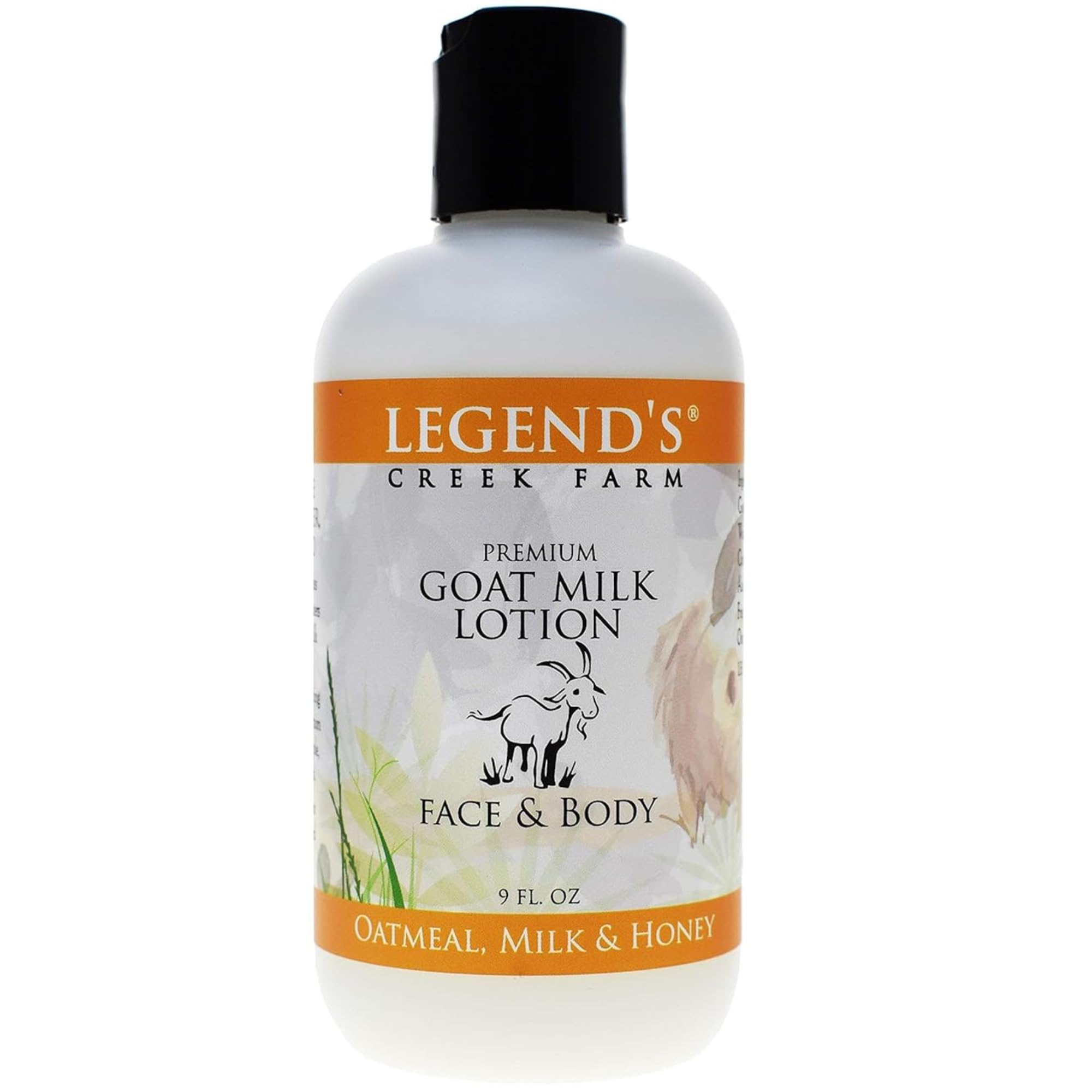 Legend's Creek Farm Goat Milk Lotion - Moisturizing Goat Milk Body Lotion for Body, Hand & Face - 9 oz Body Moisturizer with Shea Butter, Sunflower