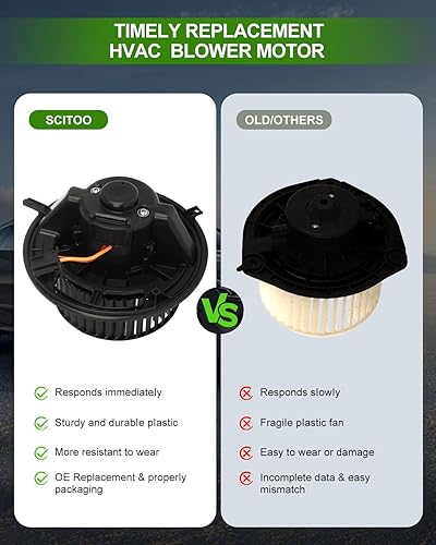 Vista 610 de SCITOO 700188 Reemplazo del motor del ventilador HVAC con jaula de ventilador para Toyota Tacoma 2005-2015, reemplazo OE - 87103-04043, 87103-04044