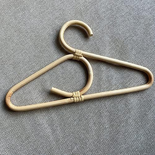 5PCS Rattan Hangers for Clothes Nordic Style Kids Garments Organizer Rack Children Hanger Kids Room Decor Wardrobe Hangers