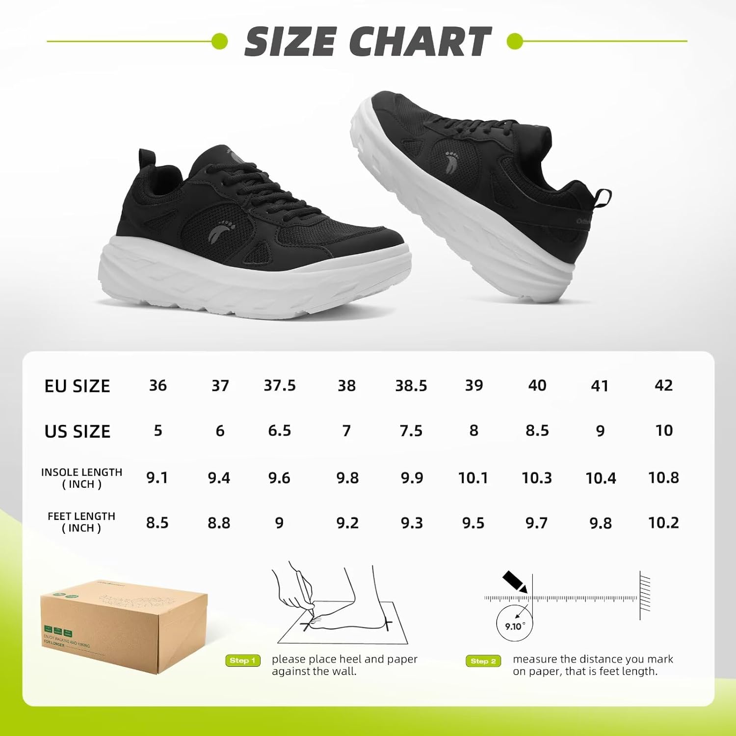 Women's Orthopedic Diabetic Wide Tennis Sneakers: Comfort Plantar Fasciitis Heel Spurs High Arch Orthotic Swollen Sneakers, Supportive Business Soft Wear Leisure Running Walking Shoes Black Size 7.5 - Image 9