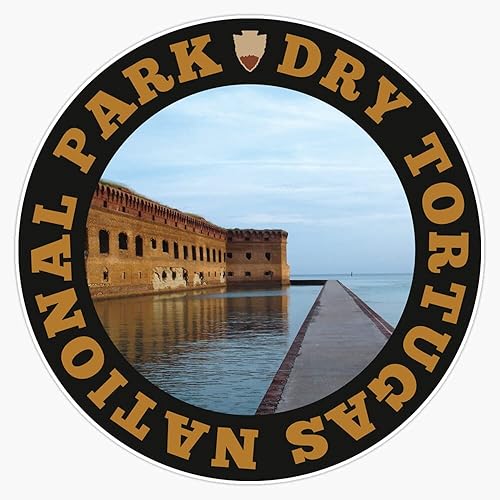 Dry Tortugas National Park Circle - Calcomanía de vinilo para pared y laptop, 5 pulgadas