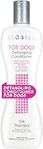 BioSilk for Dogs Silk Therapy Dog Detangling Conditioner - Moisturizing Dog Hair Detangler for Dematting, Conditioning Matted Hair and Tangle Remover - Dog Grooming Supplies, 12 Fl Oz