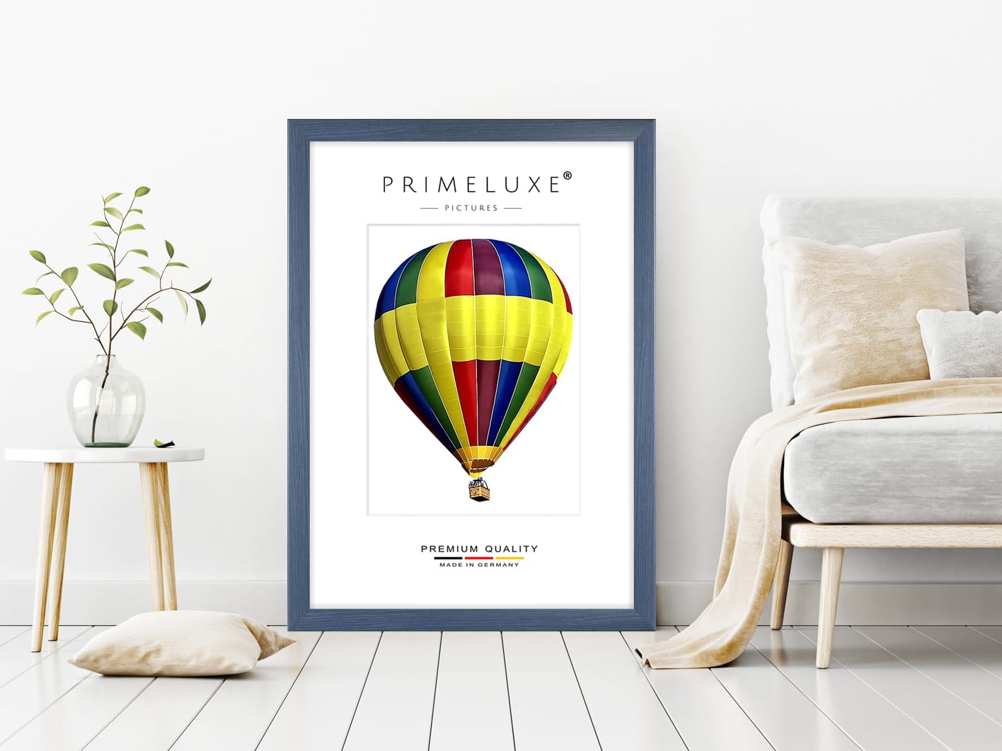 PrimeLuxe Marco de fotos de madera, 69 x 102 cm (tamaño de la imagen), color y tamaño a elegir, marco para pósteres, puzles, collage de fotos, fabricado en Alemania