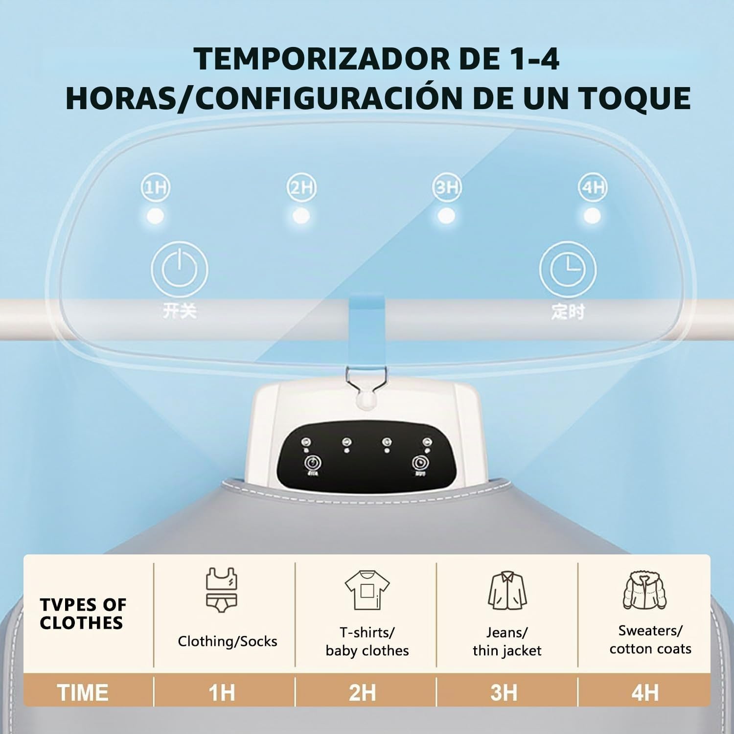Secadora de ropa portátil, 600 W, plegable, minimáquina de secado con bolsa de secado, secadora de aire caliente eléctrica pequeña con secado de 360°, diseño de ranura de 7 niveles, mini secadora para