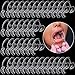 Zhengmy 100 Pcs C-Shape Teeth Whitening Cheek Retractor, Mouth Retractor for Teeth Whitening Dental Cheek Mouth Opener for Dentist Party Challenge Games, Size Medium(Clear)