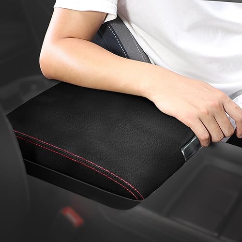 Funda para reposabrazos de consola central adecuada para Dodge Ram 1500 2500 3500 2010-2018 con asiento de cubo, protector de piel antiarañazos,