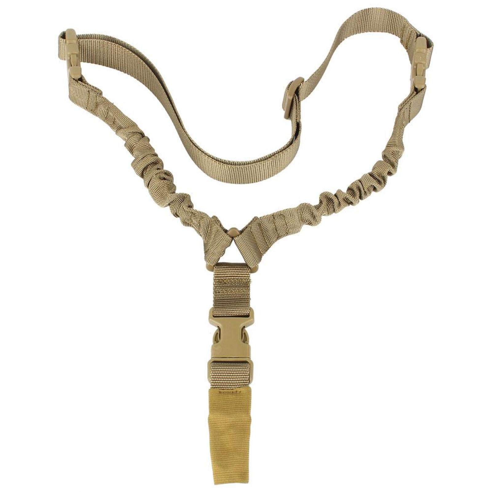 Sangle de Pistolet Multifonction Tactique en Caoutchouc Portable Airsoft Sling 1 Point Sangle de Pistolet à Point réglable avec Conception de Ruban, Cor gewehrriemen Schlingen
