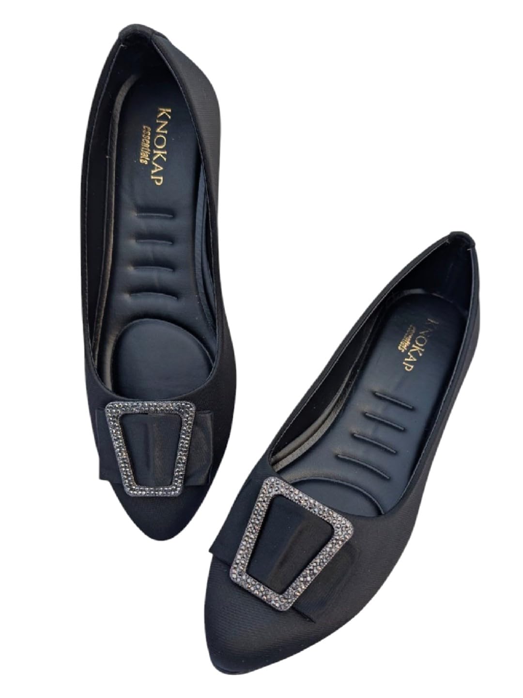Women's Slip-On Light-Weight & Comfortable Casual Ballerinas | Semi-Formals, Smart-Casual, Travel & Shopping, Office Bellies | Soft Upper & Cushioned Footbed with Anti-Skid Sole | Blue/Black-image-10