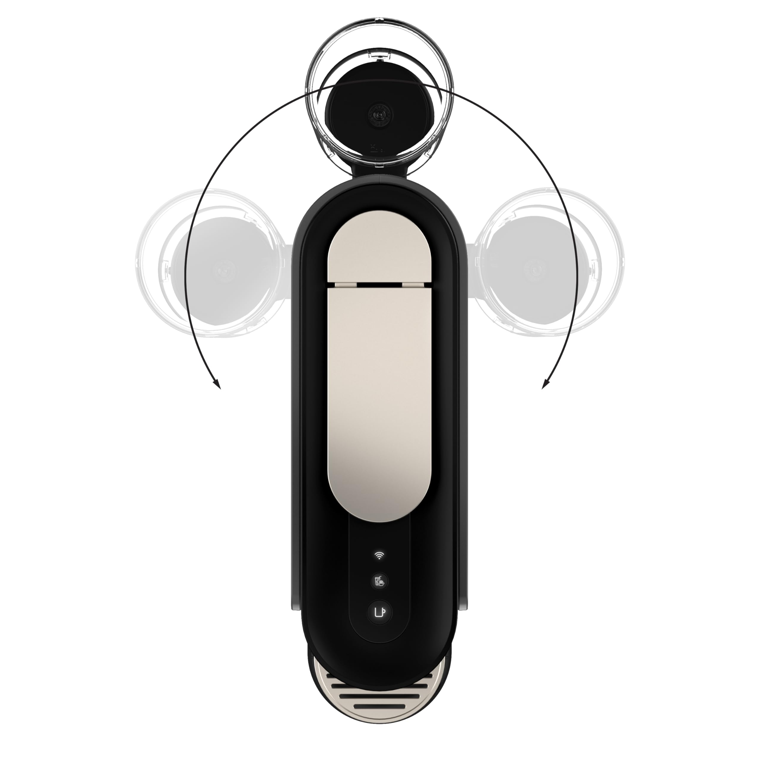 Nespresso De'Longhi Vertuo Up – Macchina da Caffè in Capsule con 6 Formati Tazza, Tecnologia Centrifusion, Riscaldamento Rapido, Serbatoio 1.4L,Modalità Creazioni, Design Compatto,Grigia (ENV200.GY)
