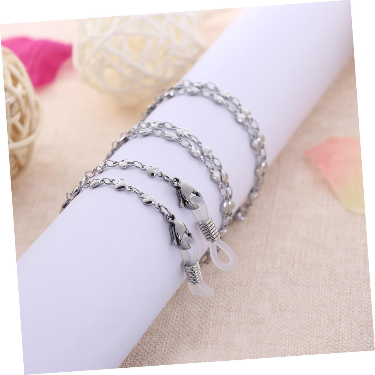 VALICLUD Glasses Chain Eyeglass Cord Glasses Necklace Stainless Steel Eyeglass Chain Sport Strap for Women