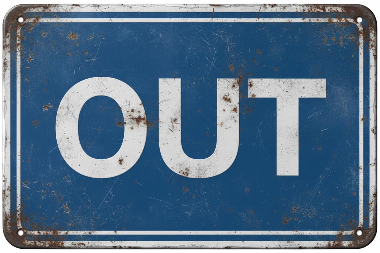 Wall Decor Out Road - Traffic Sign Metal Sign 8x12Inch Clear Signage For S, Fences Vintage Signs Aluminum Plates Printed