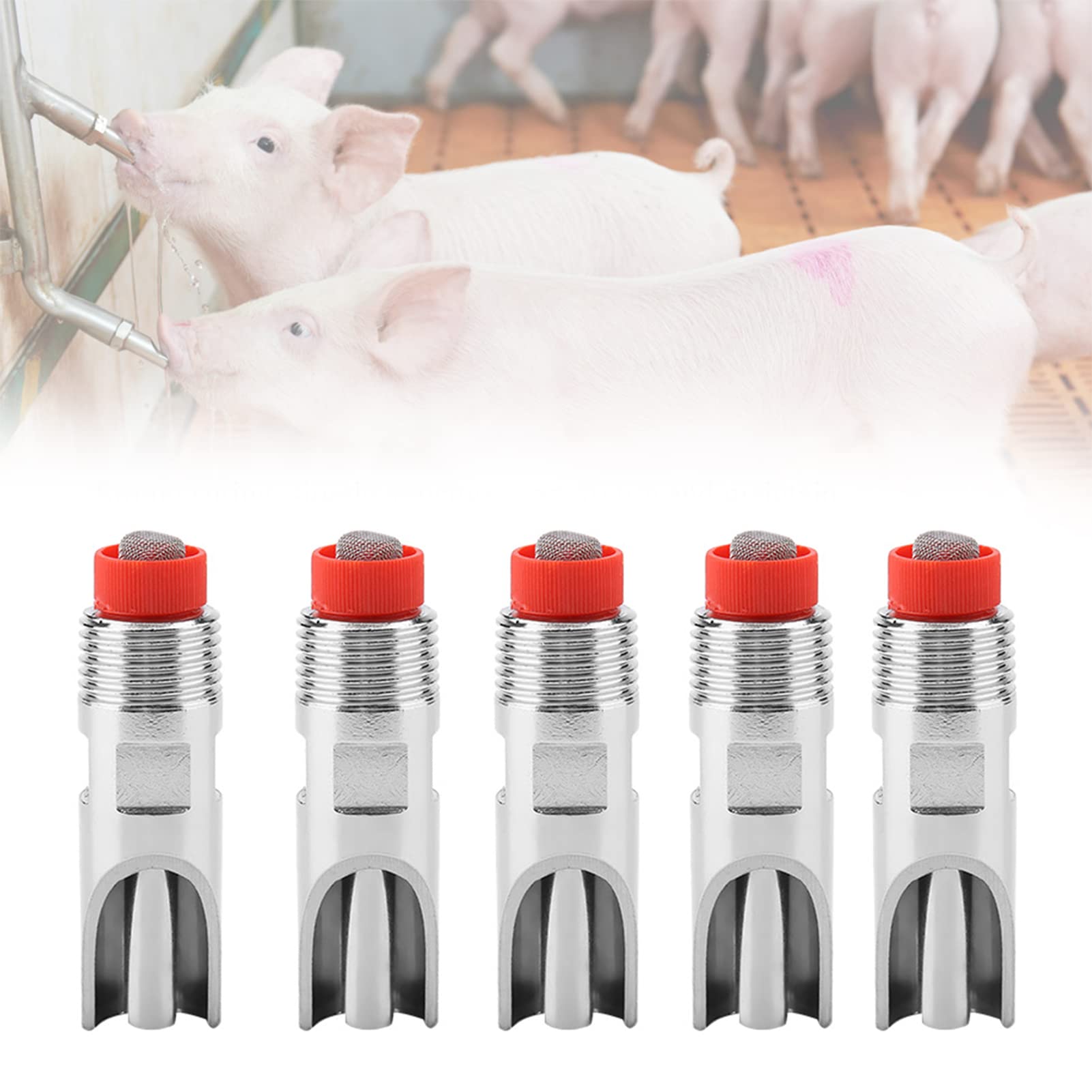 Abbeveratoio Maiale Acciaio Inox - 2 Pezzi Con Tappo In Rame Per Animali - Foto 9