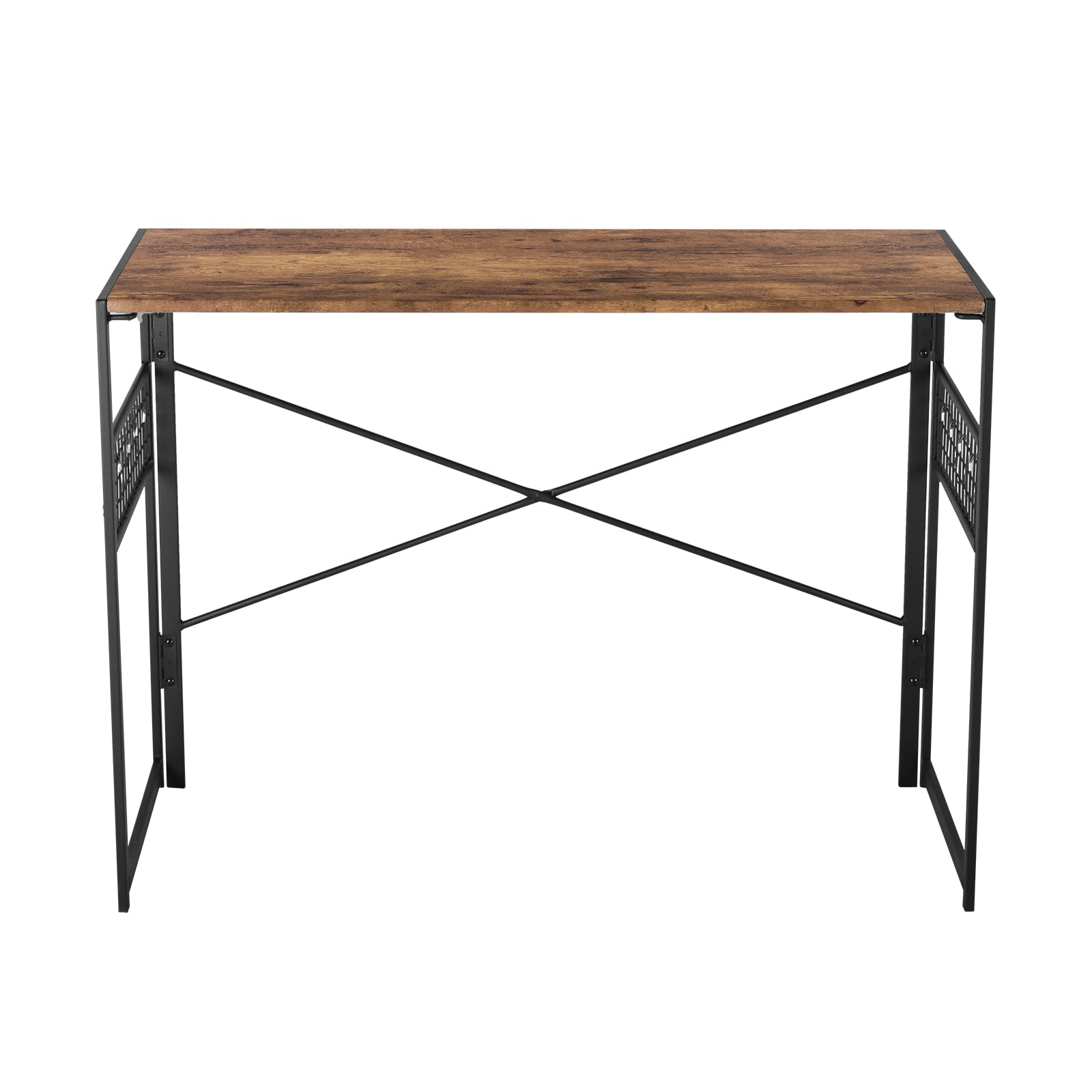 HOMYLIN Tavolo da disegno versatile da 100 cm, con ganci a S, scrivania pieghevole per casa, ufficio e spazi creativi, marrone