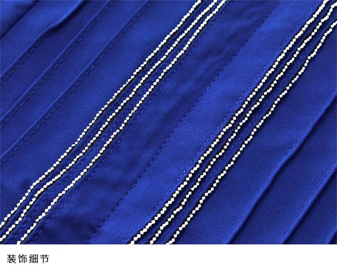 Canottiera da donna in chiffon, con scollo rotondo, senza maniche