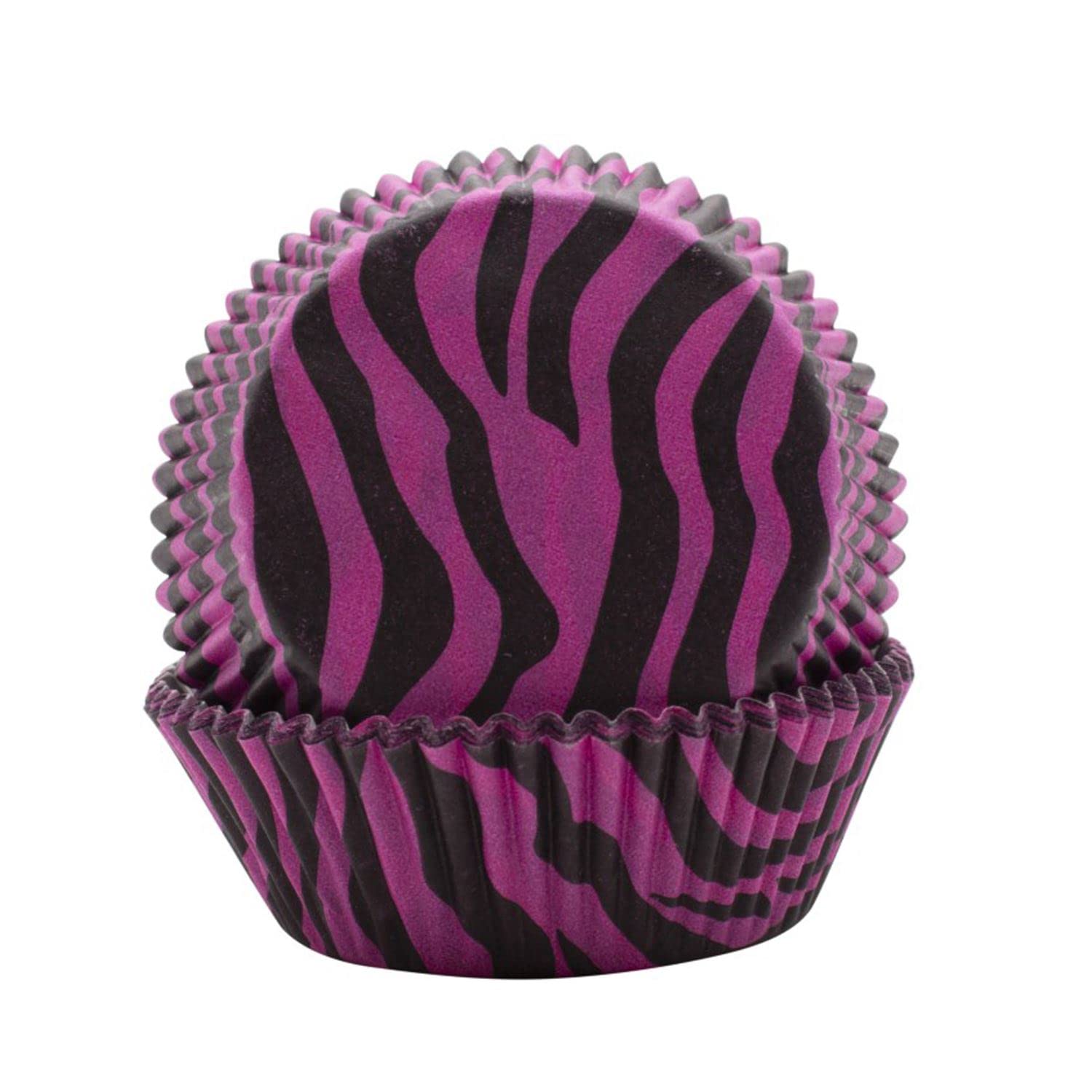 Pink Zebra Cupcake Cases - Grease Proof and Oven Proof - (1 Pk) 60 Pcs