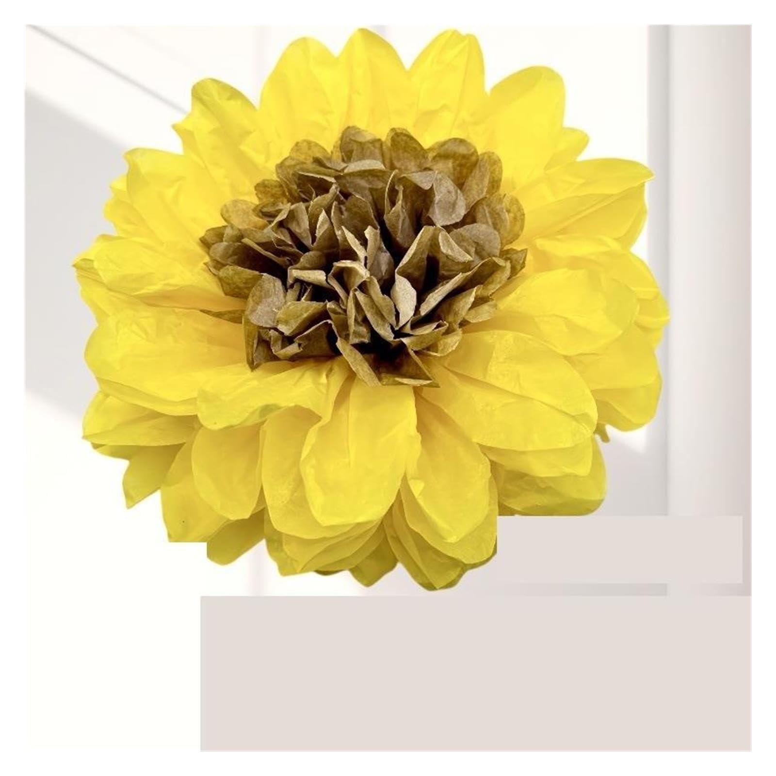 1 Juego De Flores Papel Con Forma Bola Fiesta Para Decoraciones