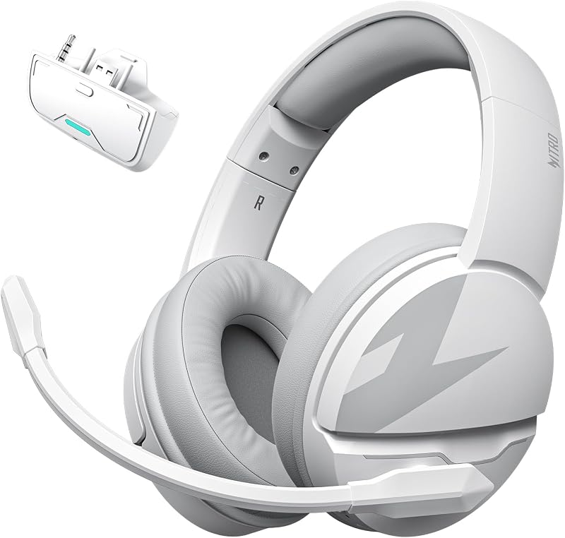 Acer auriculares inalámbricos para juegos de 2,4 GHz para Xbox Series X|S y Xbox One, estable y latencia ultrabaja de 15 ms, batería de 100 horas, auriculares Bluetooth para juegos con micrófono con cancelación de ruido para PS5, PC, portátil, celular, color blanco
